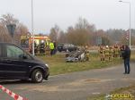 Zderzenie pojazdów w Chrząstowicach. Jednoauto dachowało