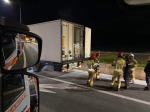 Pożar ciężarówki na zjeździe z A4