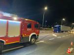 Pożar ciężarówki na zjeździe z A4