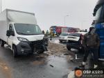 Kolizja ciężarówki, dostawczaka i osobówki w powiecie krapkowickim