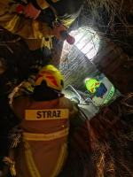 Piesek wpadł do studzienki. Na pomoc ruszyli strażacy