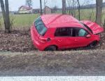 Wypadek w powiecie oleskim. Jedna osoba została ranna