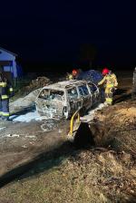 Pożar samochodu w powiecie namysłowskim