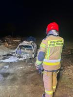 Pożar samochodu w powiecie namysłowskim