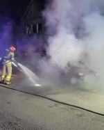 Pożar samochodu osobowego w Kędzierzynie-Koźlu