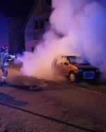 Pożar samochodu osobowego w Kędzierzynie-Koźlu