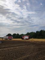 Pożar ścierniska i prasy do słomy w gminie Otmuchów