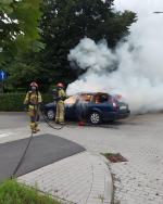 Pożar samochodu osobowego w Kędzierzynie Koźlu