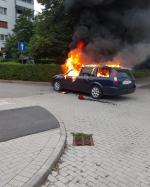 Pożar samochodu osobowego w Kędzierzynie Koźlu