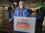 Tak świętowali niedzielny wynik wyborów na placu Wolności