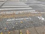 "Odłóż telefon i żyj". Hasło namalowano przy kilkudziesięciu skrzyżowaniach w Opolu