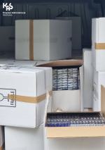 Nielegalne papierosy w samochodzie dostawczym