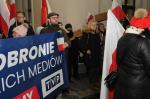 Protest pod opolską TVP. "Zamach na rzetelne, polskie, wolne media"
