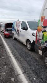 Zderzenie 4 samochodów na DK 45 w Bierdzanach 