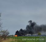 Pożar busa na autostradzie A4 