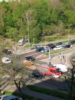 Kolizja samochodowa na ruchliwym skrzyżowaniu Opola
