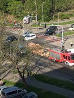 Kolizja samochodowa na ruchliwym skrzyżowaniu Opola