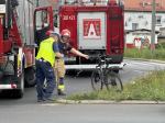 Zderzenie ciągnika z rowerzystką. Poszkodowana zabrana do szpitala