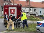 Zderzenie ciągnika z rowerzystką. Poszkodowana zabrana do szpitala