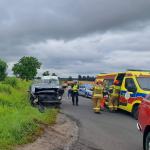 Wypadek na DK42 w Bukowie w powiecie namysłowskim.  Trzy osoby w szpitalu 