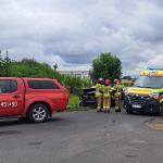 Wypadek na DK42 w Bukowie w powiecie namysłowskim.  Trzy osoby w szpitalu 