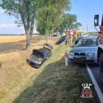 Kolizja na DK-42. Kierująca zasnęła za kierownicą 
