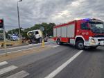 Zderzenie dwóch tirów w Strzelcach Opolskich. O mały włos od tragedii