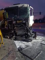 Zderzenie dwóch tirów w Strzelcach Opolskich. O mały włos od tragedii