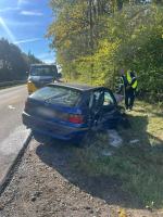 Wypadek trzech samochodów w Boroszowie.  Poszkodowanych pięć osób 