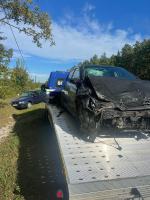 Wypadek trzech samochodów w Boroszowie.  Poszkodowanych pięć osób 