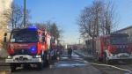 Pożar w zakładzie produkującym materace w Prudniku