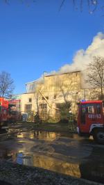 Pożar w zakładzie produkującym materace w Prudniku