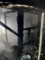 Pożar altany w Landzmierzu - interwencja straży pożarnej