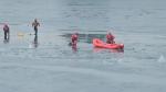 Doskonalili ratownictwo lodowe na kąpielisku Bolko - jak reagować w sytuacji zagrożenia? 