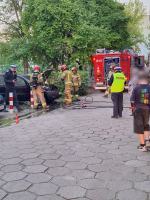 Pożar samochodu przy ul. Katowickiej w Opolu