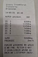 Przeciążony transport drewna zatrzymany przez Inspekcję Transportu Drogowego