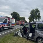 Wypadek na DK 11 w Krzywiźnie - trzy osoby w szpitalu