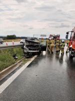 Kolizja na A4 w kierunku Wrocławia