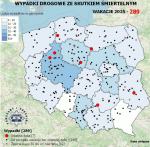 Mapa śmiertelnych wypadków drogowych. Policja publikuje statystyki