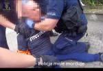 Opole: Agresywny mężczyzna pluł na policjantów, wyzywał i próbował się samookaleczyć WIDEO 