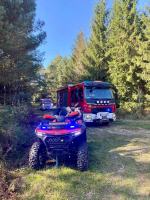 Poszukiwania w lesie zakończone sukcesem. Grzybiarz ewakuowany przez służby