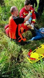 Poszukiwania w lesie zakończone sukcesem. Grzybiarz ewakuowany przez służby