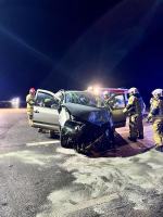 Zdarzenie drogowe na DK 38. Jedna osoba trafiła do szpitala