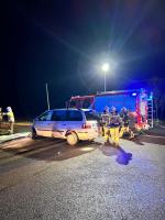 Zdarzenie drogowe na DK 38. Jedna osoba trafiła do szpitala