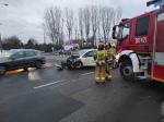 Zdarzenie drogowe na ulicy Sosnkowskiego. Jedna osoba trafiła do szpitala
