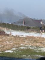 Pożar domu jednorodzinnego w Błotnicy Strzeleckiej