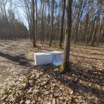 Las to nie składowisko AGD. Lodówka porzucona przy drodze