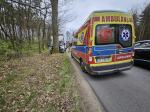 Bus uderzył w drzewo w Masowie. Kierowca trafił do szpitala