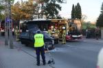 Zderzenie autobusu z osobówką na Popiełuszki