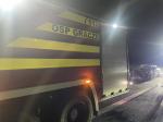 Pożar samochodu na autostradzie A4. BMW całkowicie objęte ogniem